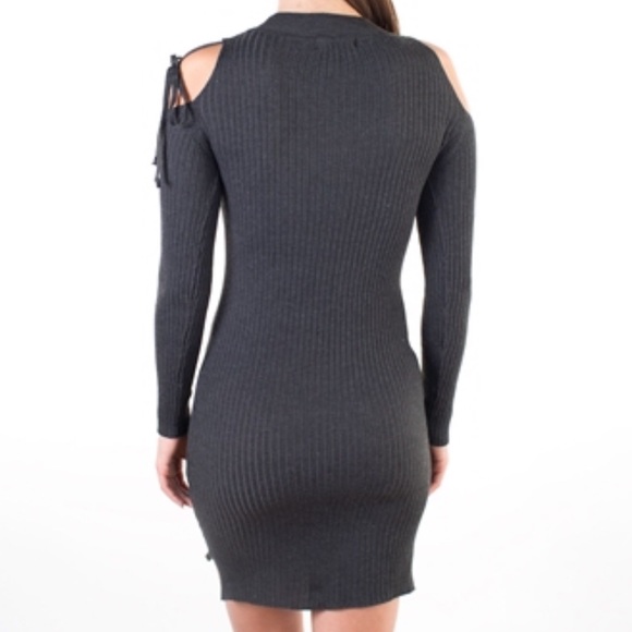 Cold Shoulder Sweater Dress - Picture 2 of 2